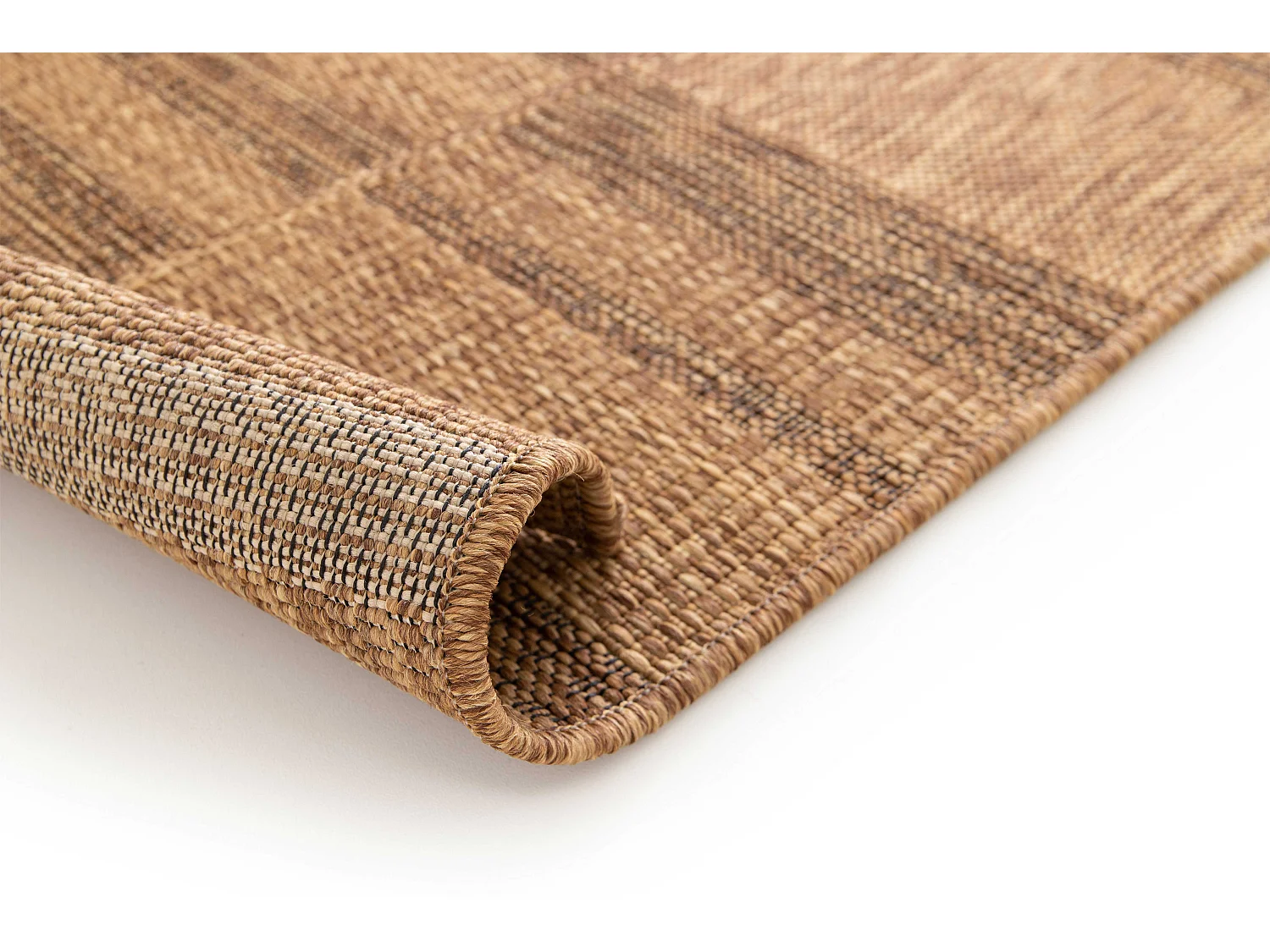 Buitentapijt - geometrische jute look - natureltint - 80x150 cm - GUINEA
