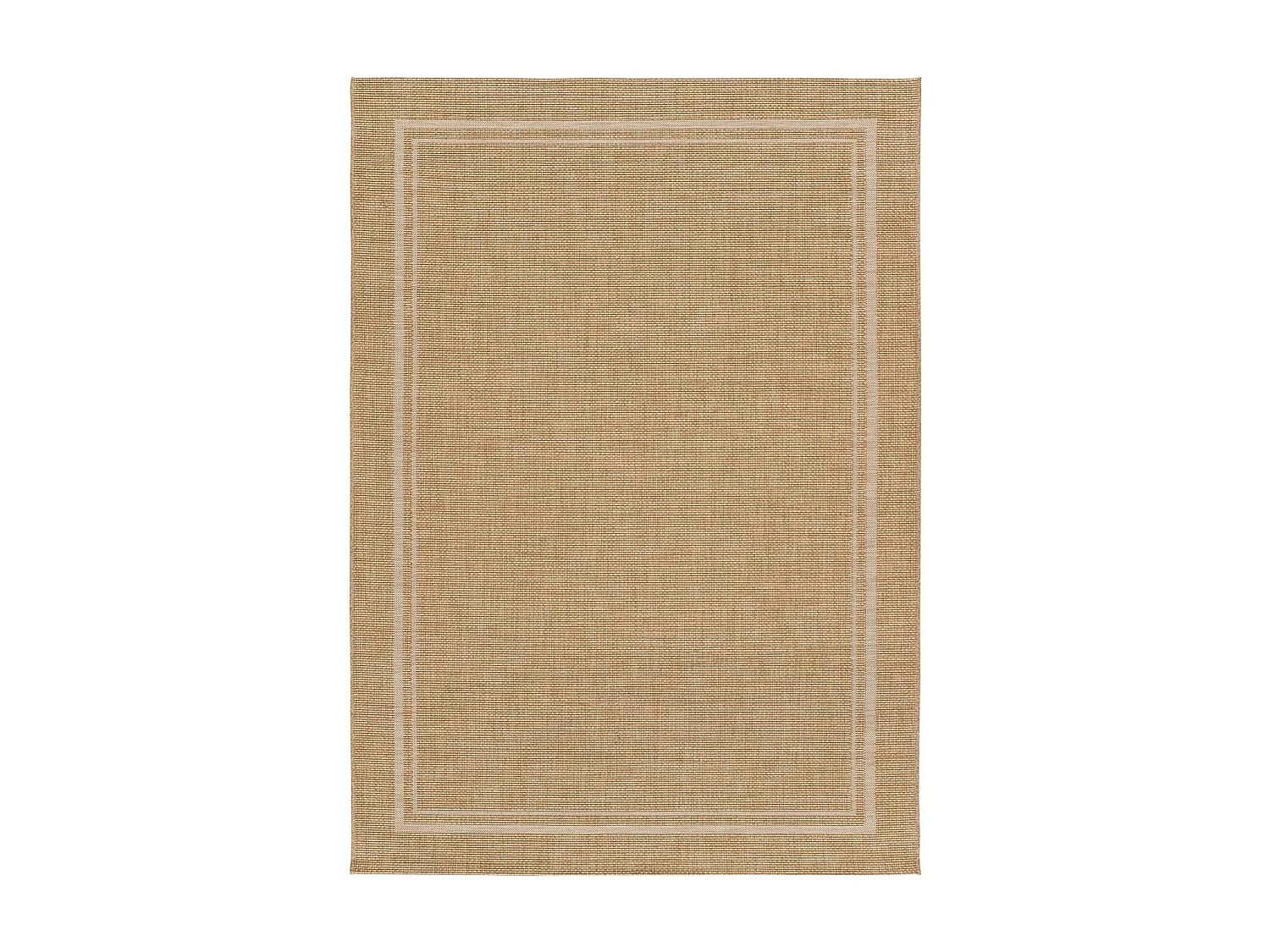 Tapis extérieur - géométrique aspect jute - beige - 160 x 230 cm - GUINEA