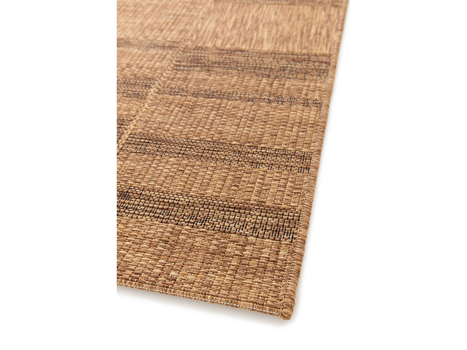 Indoor-Outdoor Teppich - Geometrischer Jute-Look - natürlich - 120x170 cm - GUINEA