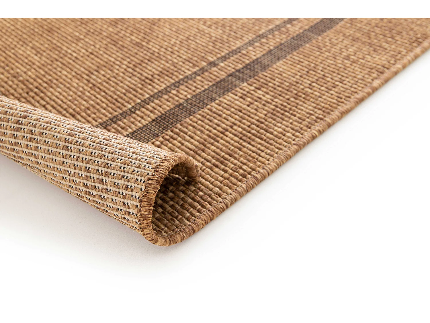 Indoor-Outdoor Teppich - Geometrischer Jute-Look - natürlich - 80x150 cm - GUINEA