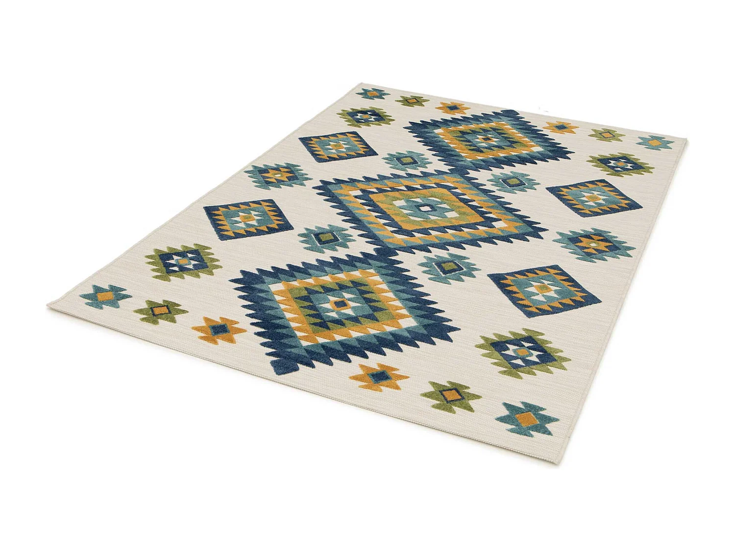 Tapete exterior - étnico em relevo - multicolorido - 120 x 170 cm - MILA