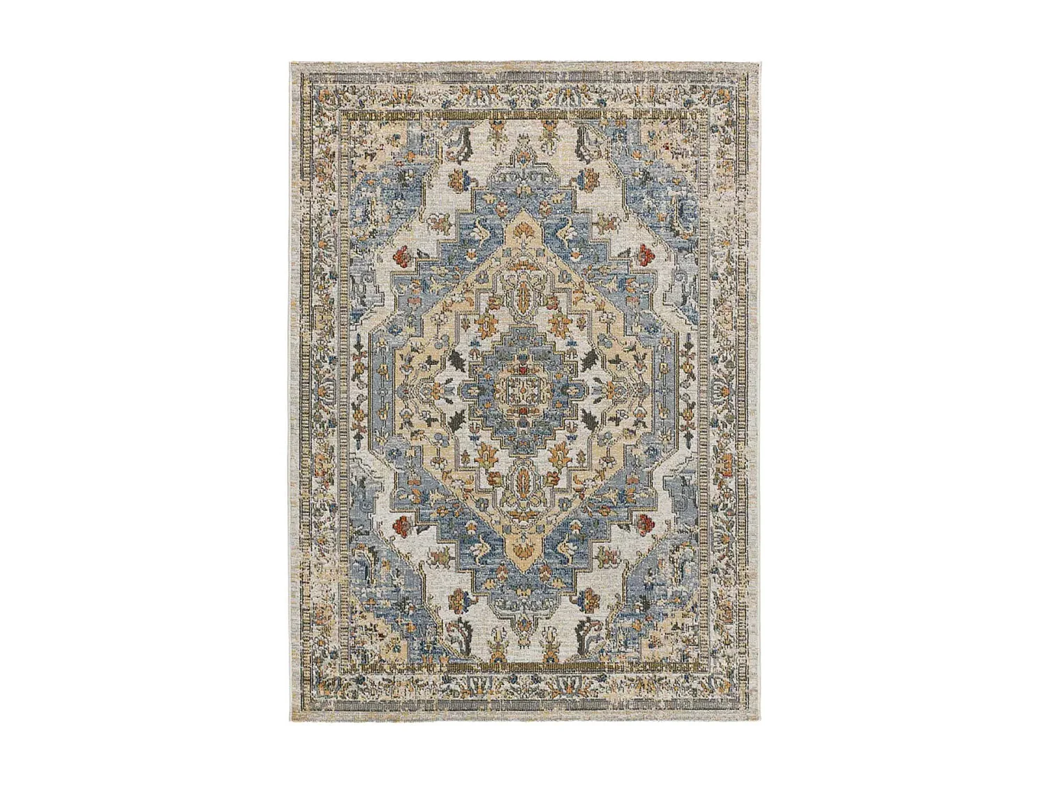 Tapis extérieur - vintage - bleu - 160 x 230 cm - LUNA