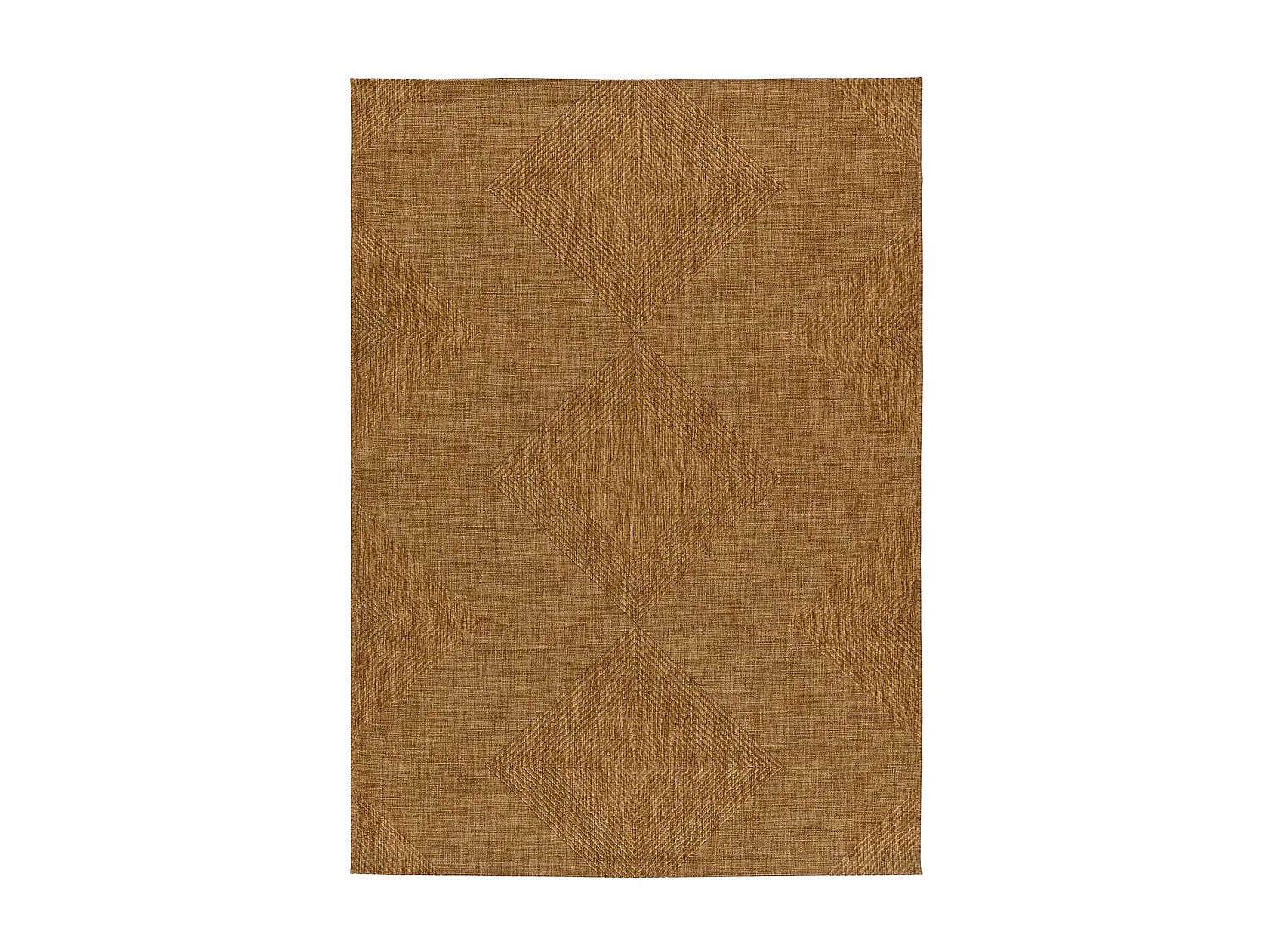 Alfombra exterior  - geométrico aspecto yute - natural - 80 x 150 cm - GUINEA