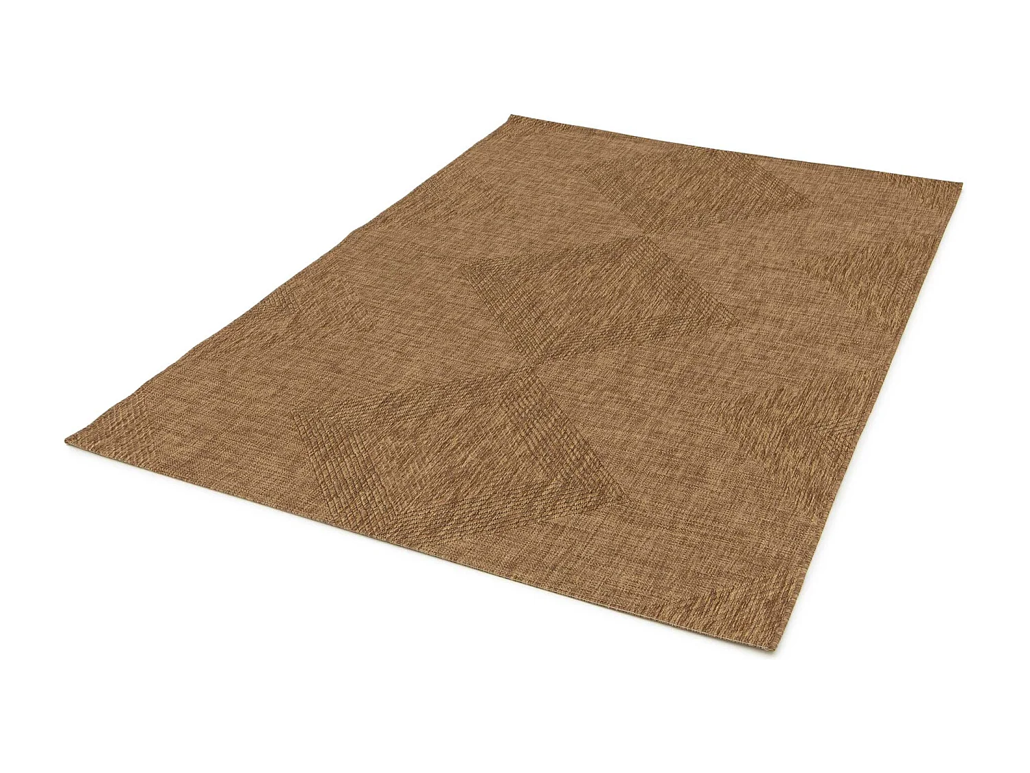 Tapis extérieur - géométrique aspect jute - naturel - 80 x 150 cm - GUINEA