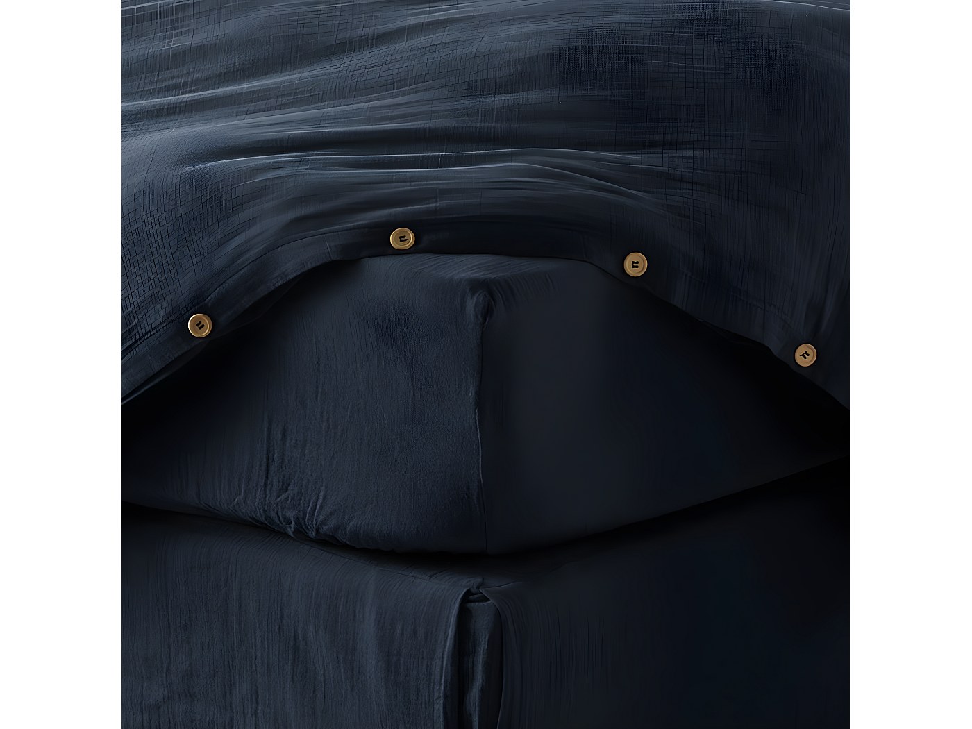 Drap Housse 180x200 Cm En Gaze De Coton Lavé - Naturel/écru, Extensible, Bonnet 30 Cm, Lavable 30°C