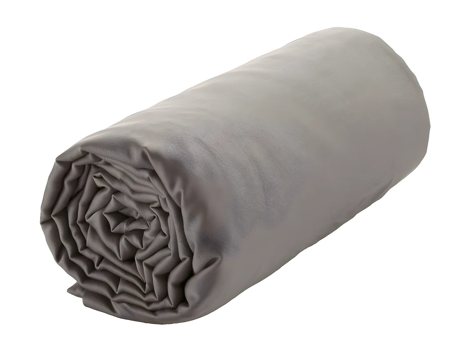 Drap housse 160x200 + 30 cm Satin de Coton Gris Clair