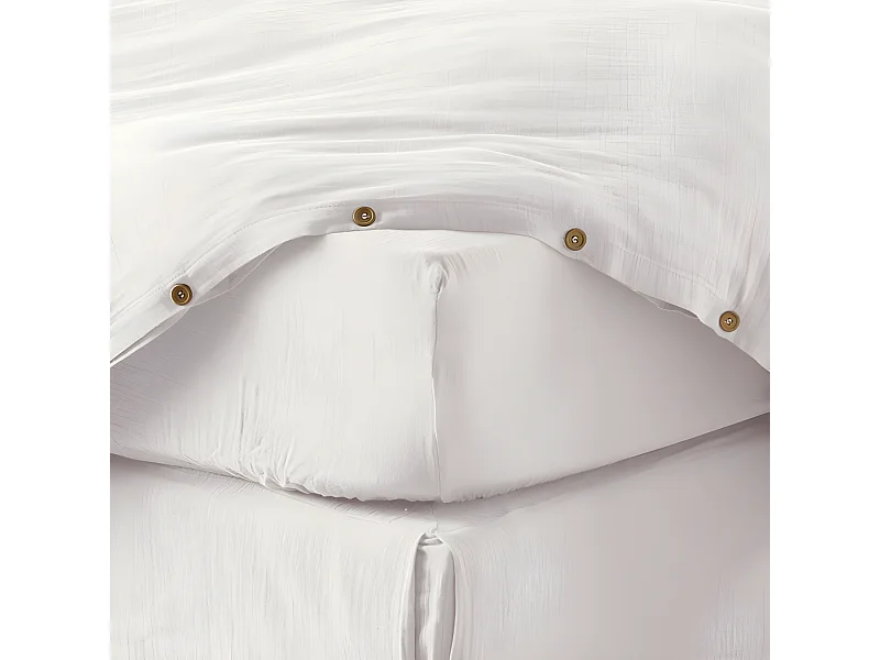 Drap housse 180x200 cm en Gaze de coton Chantilly