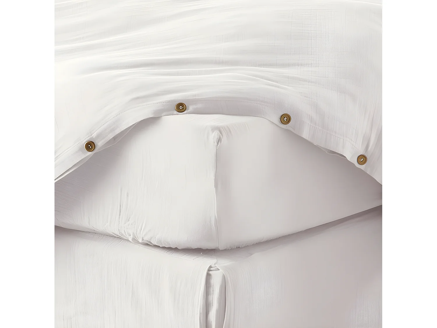 Drap housse 180x200 cm en Gaze de coton Chantilly