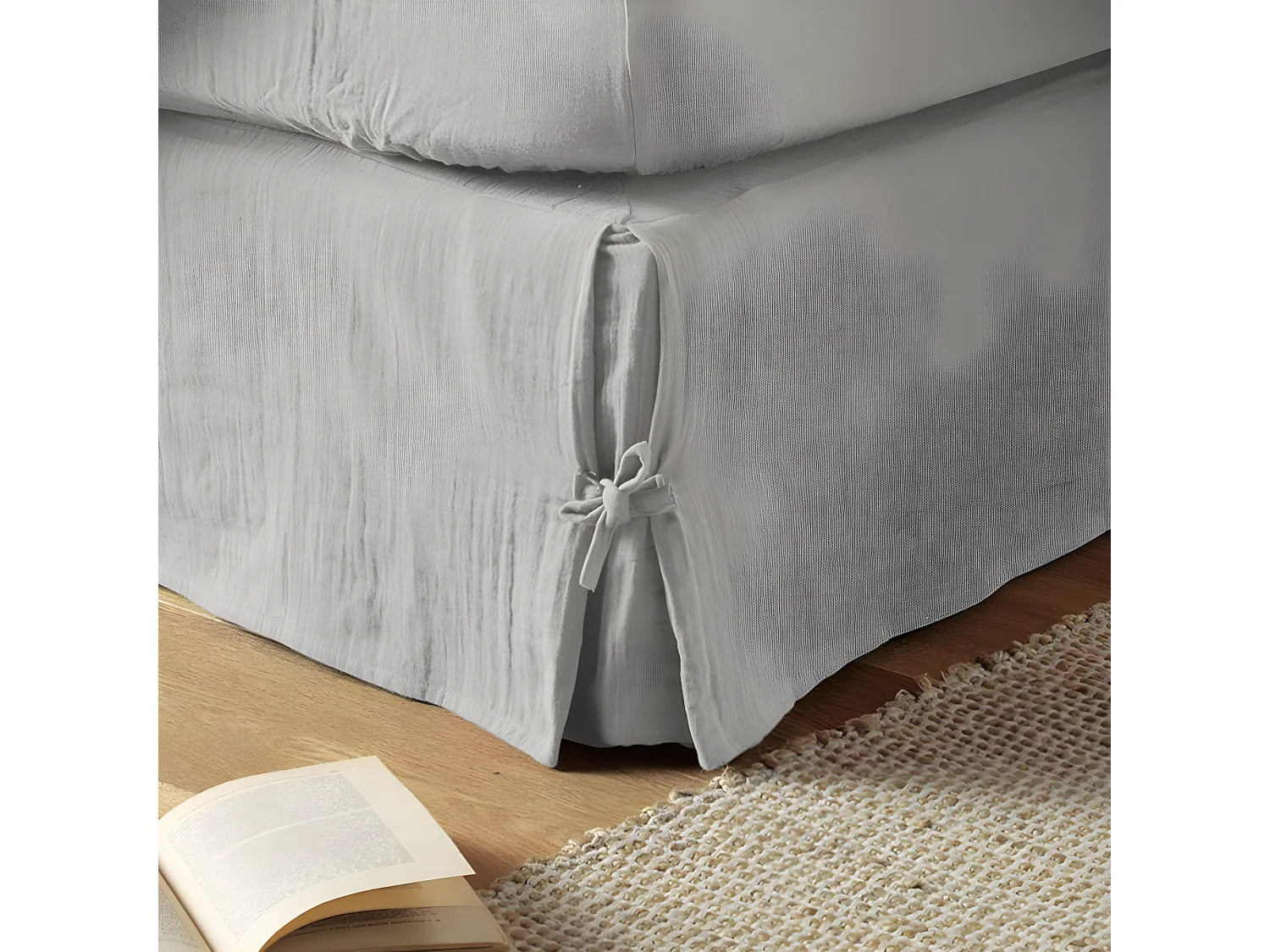 Cache sommier 180x200 cm Gaze de coton Nuage