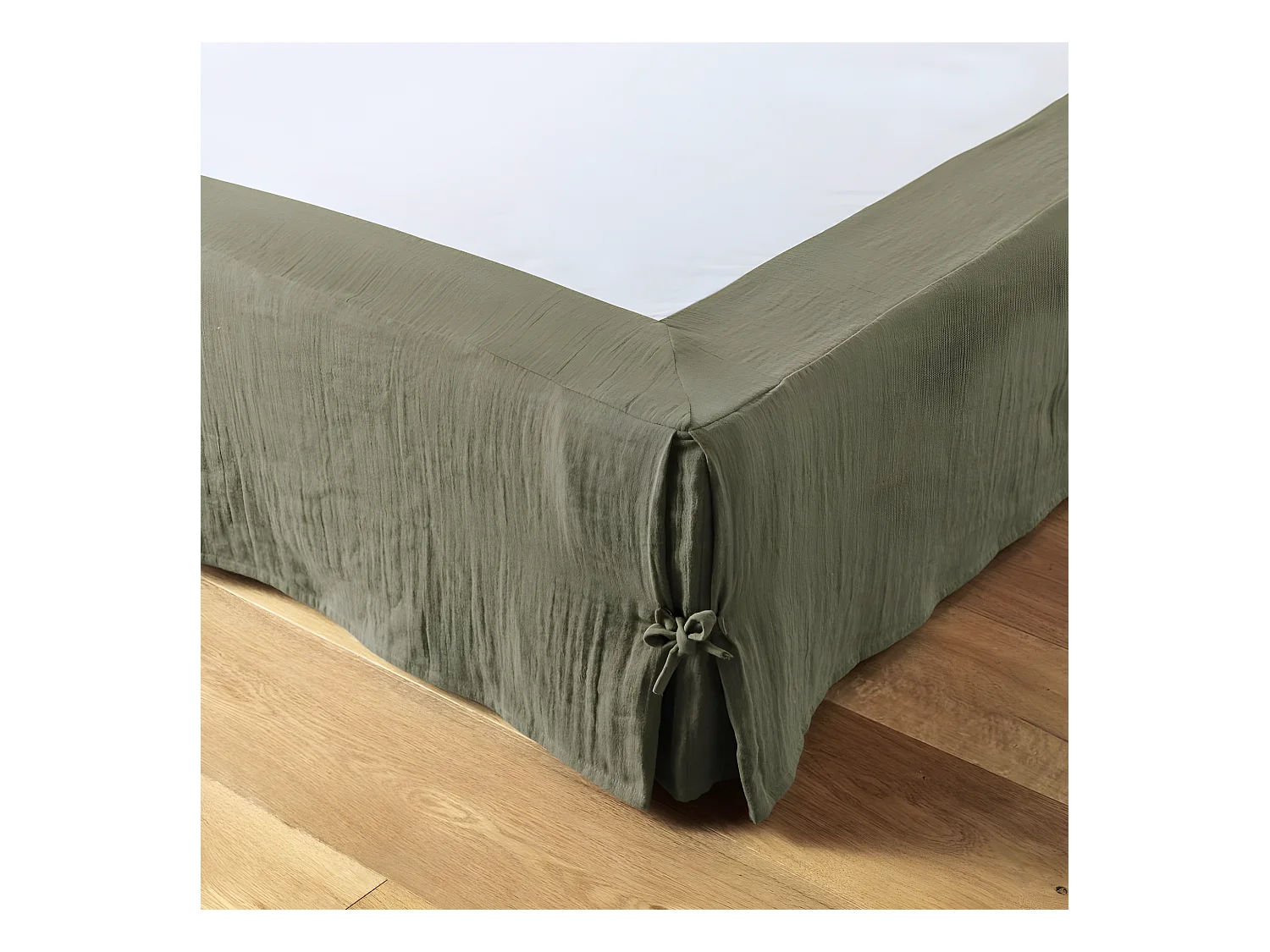 Cache sommier 160x200 cm Gaze de coton Romarin