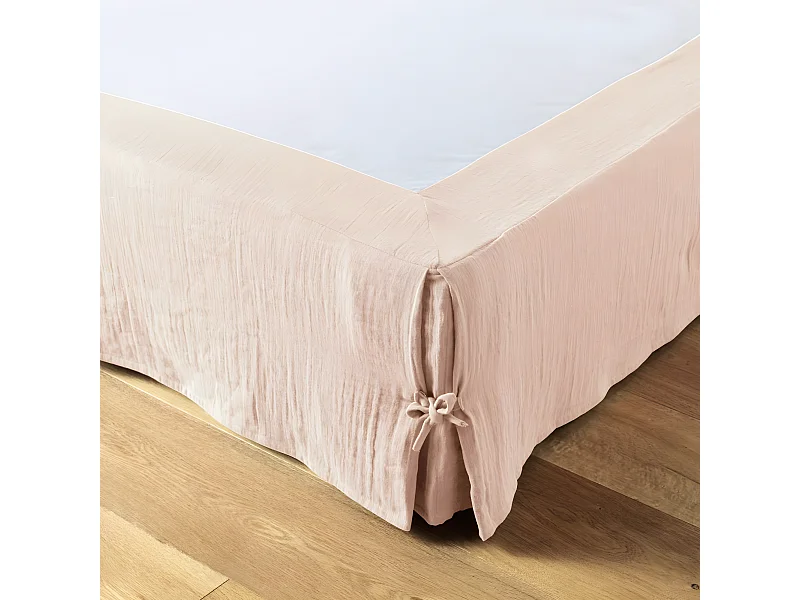 Cache sommier 140x190 cm Gaze de coton Guimauve