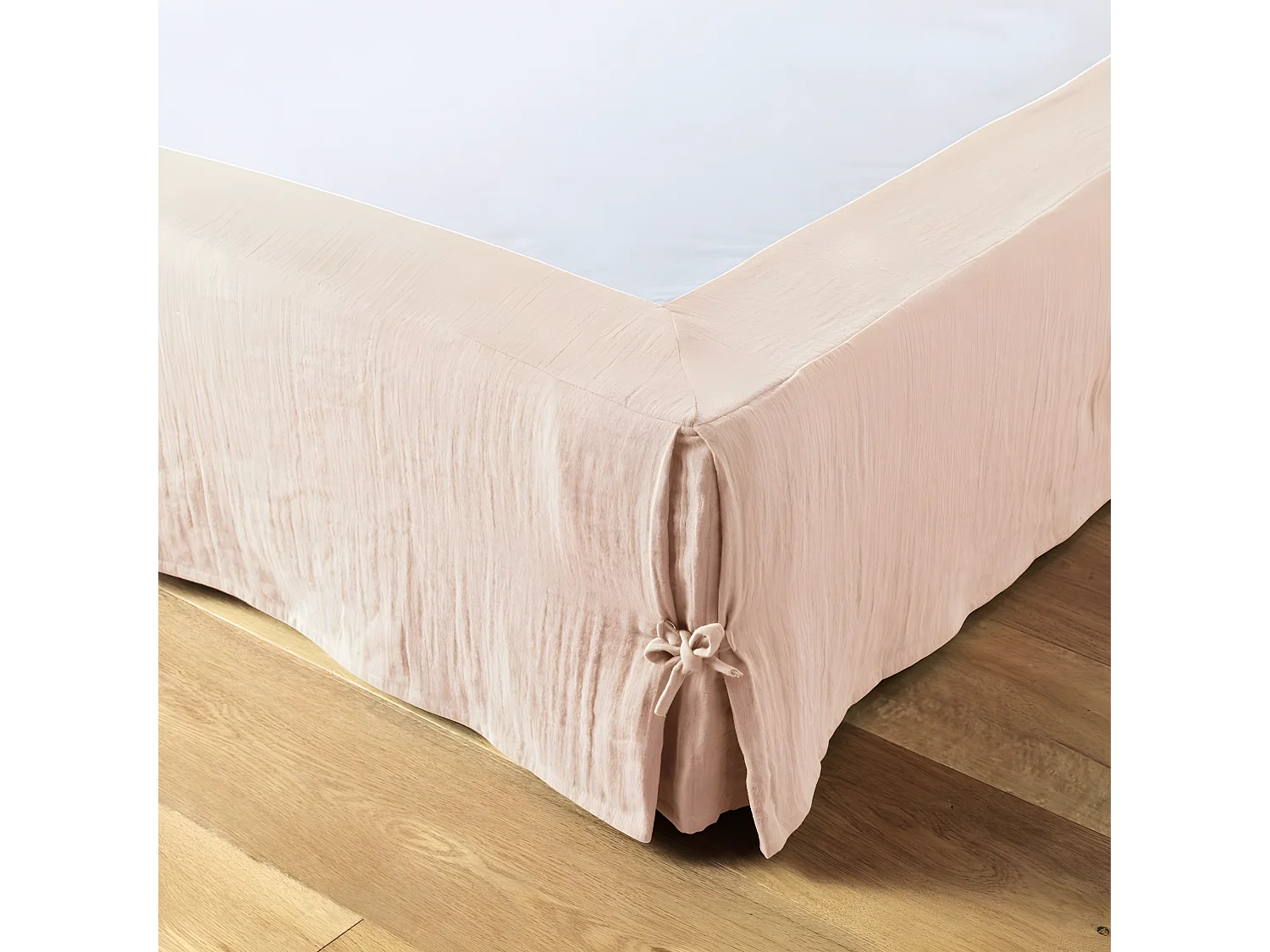 Cache sommier 140x190 cm Gaze de coton Guimauve