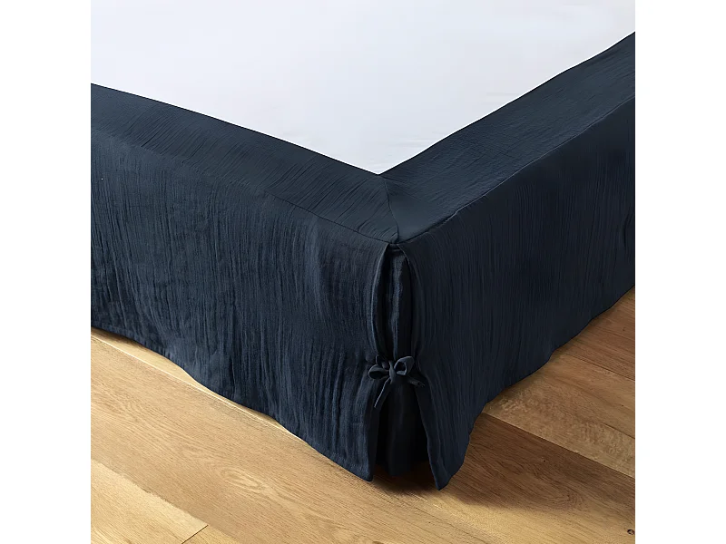 Cache sommier 180x200 cm Gaze de coton Minuit