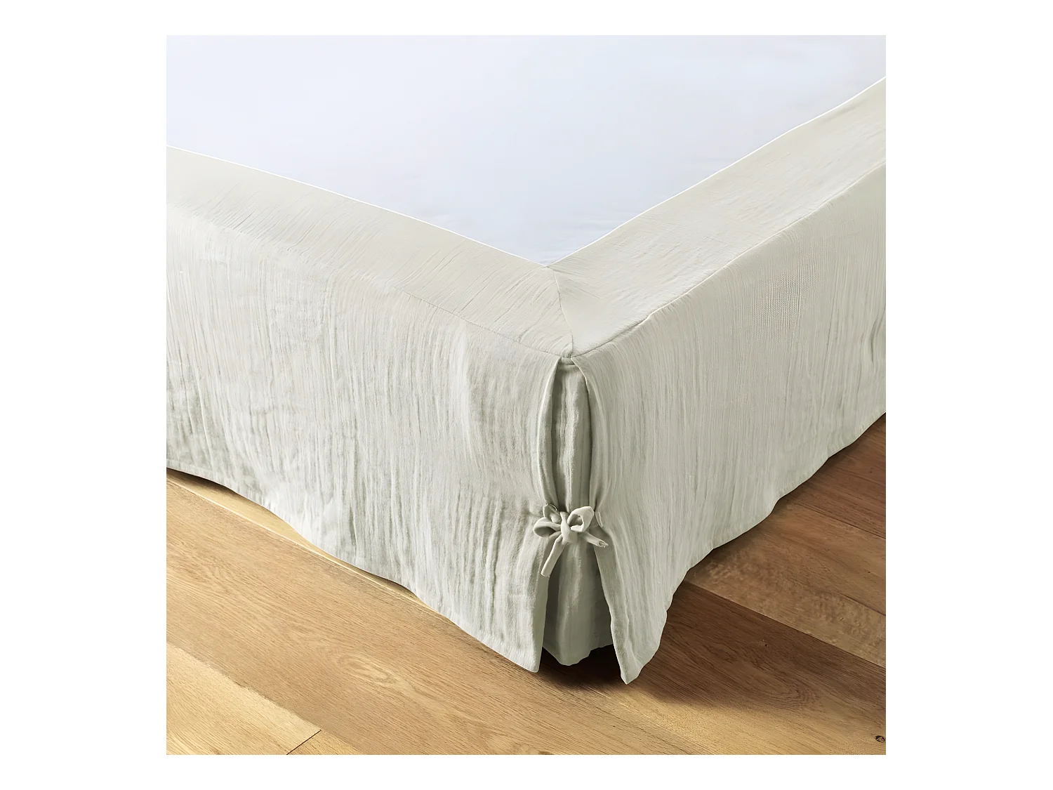 Cache sommier 160x200 cm Gaze de coton Vert d'eau
