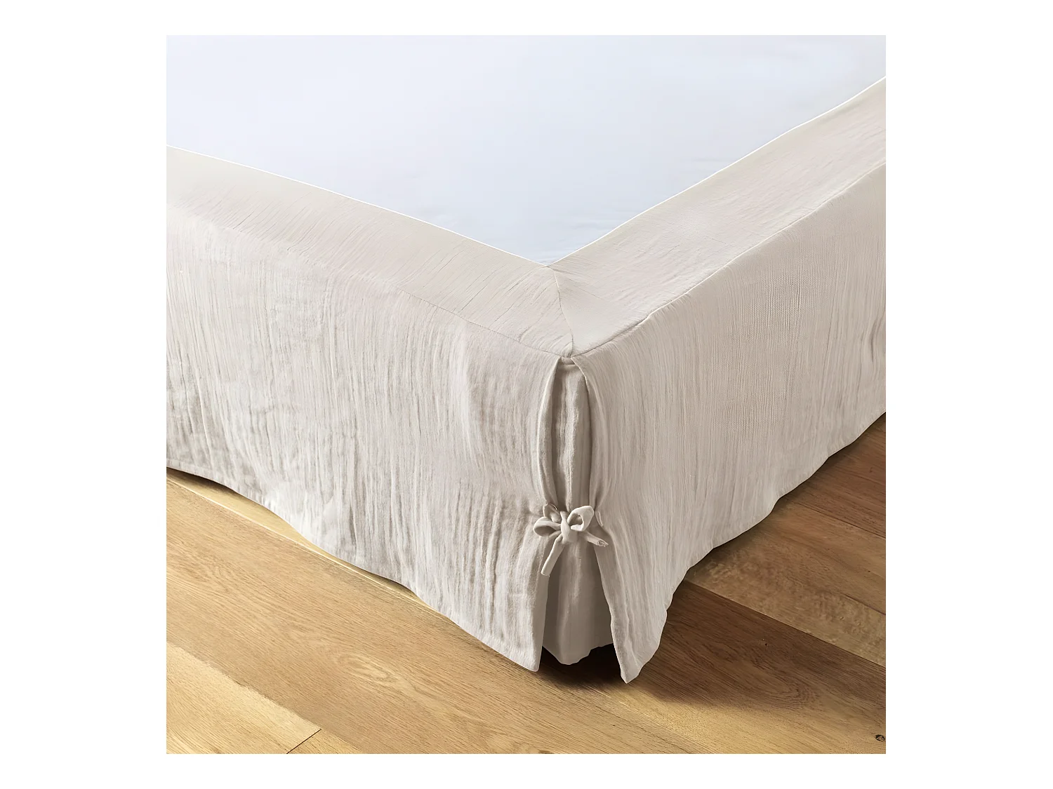 Cache sommier 180x200 cm Gaze de coton Naturel
