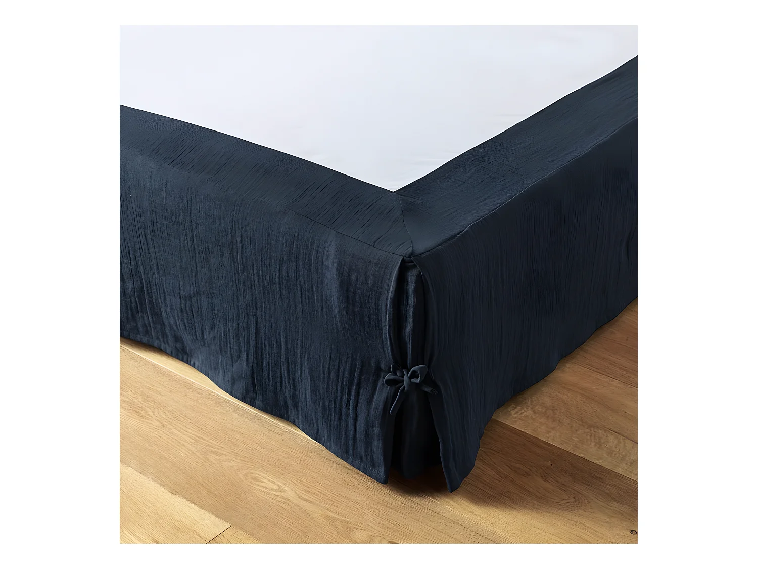 Cache sommier 90x190 cm Gaze de coton Minuit