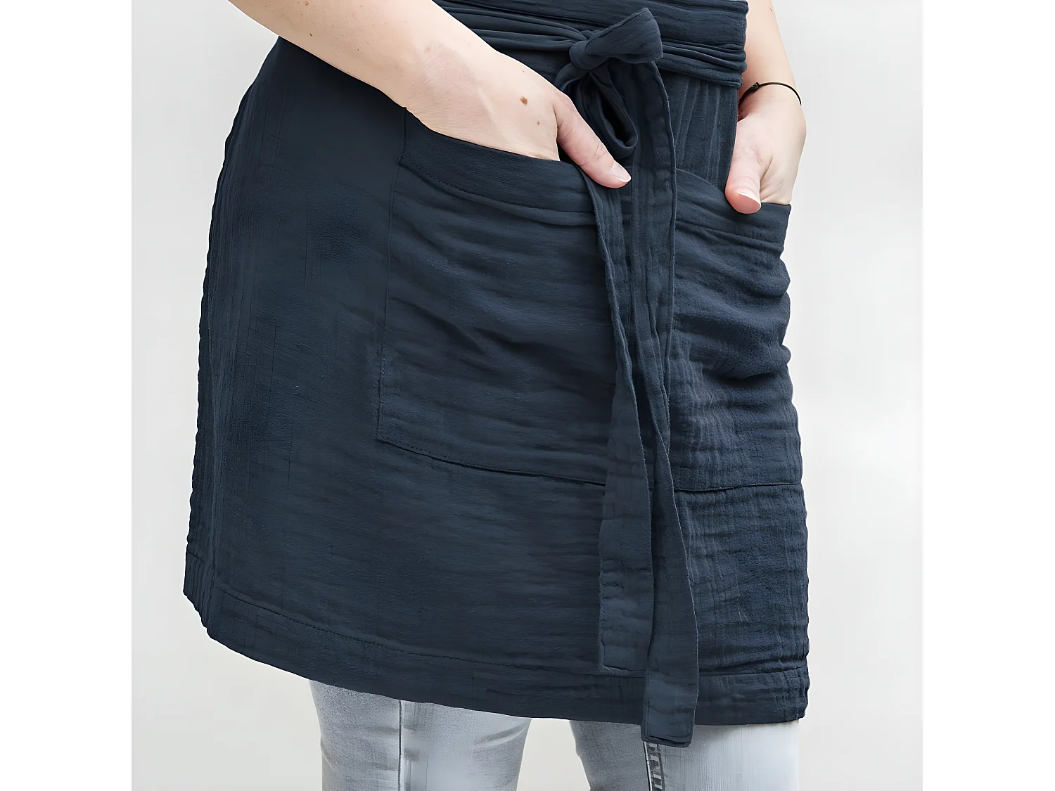 Tablier 45x80 cm Gaze de coton Minuit