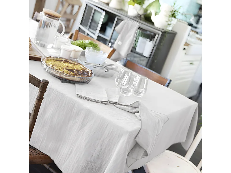 Nappe rectangle 150x350 cm Gaze de coton Nuage