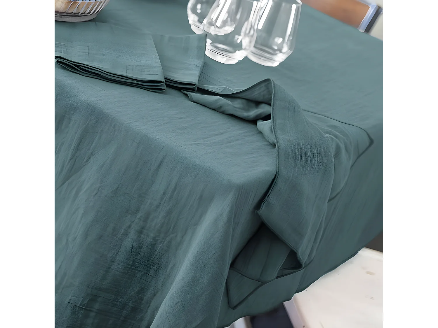 Nappe rectangle 150x350 cm Gaze de coton Canard