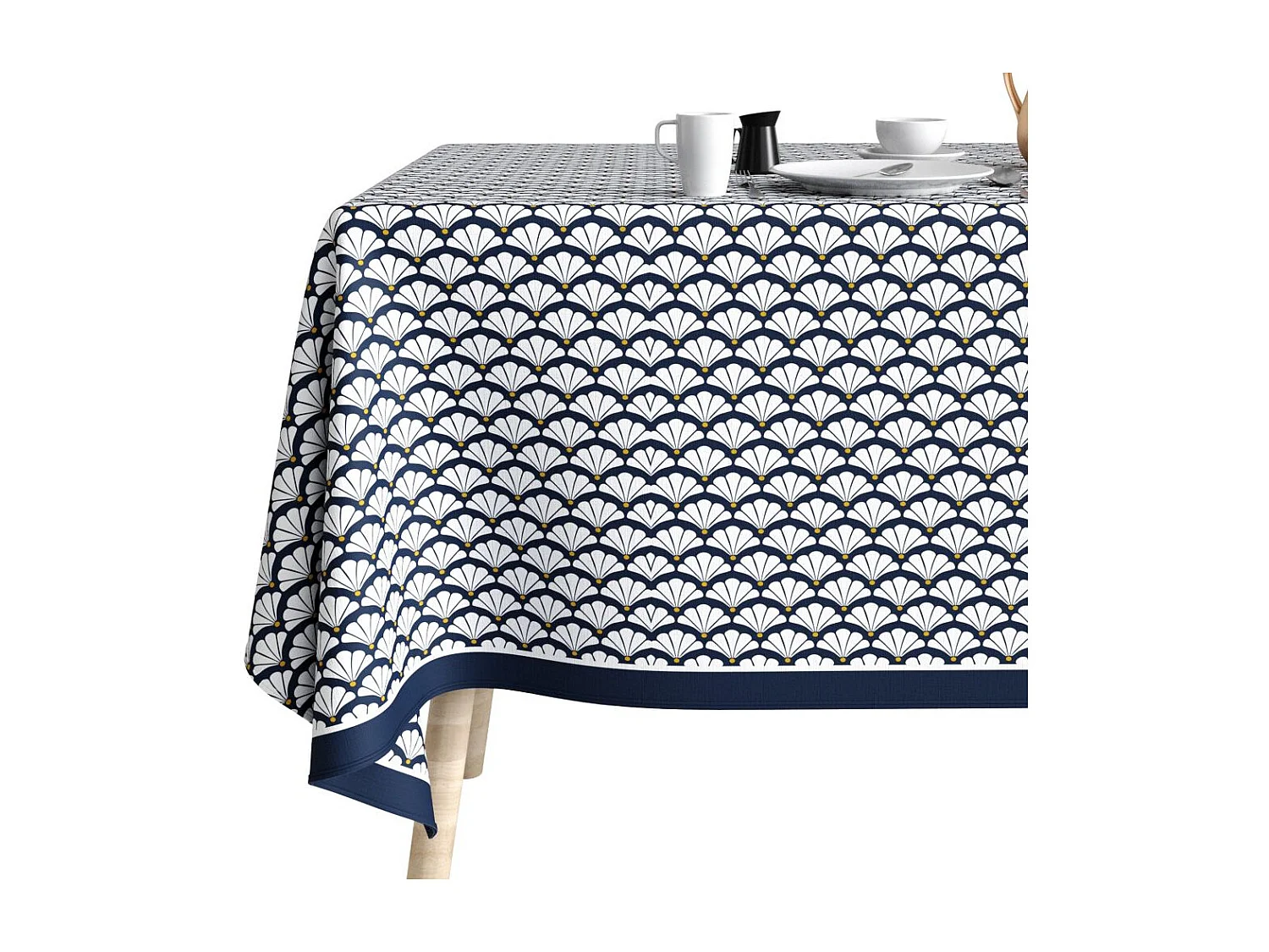 Nappe rectangulaire anti tache 140x250 cm Coton Eventa