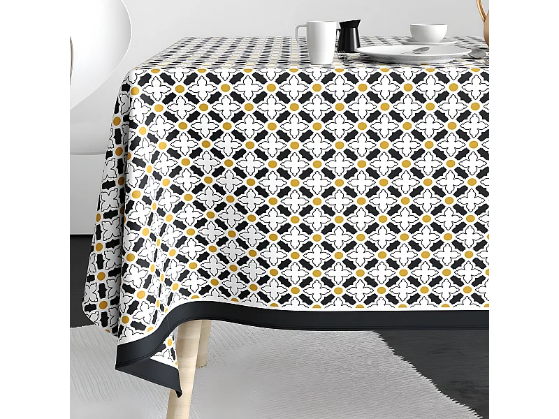 Nappe rectangulaire anti tache 140x250 cm Coton Porta