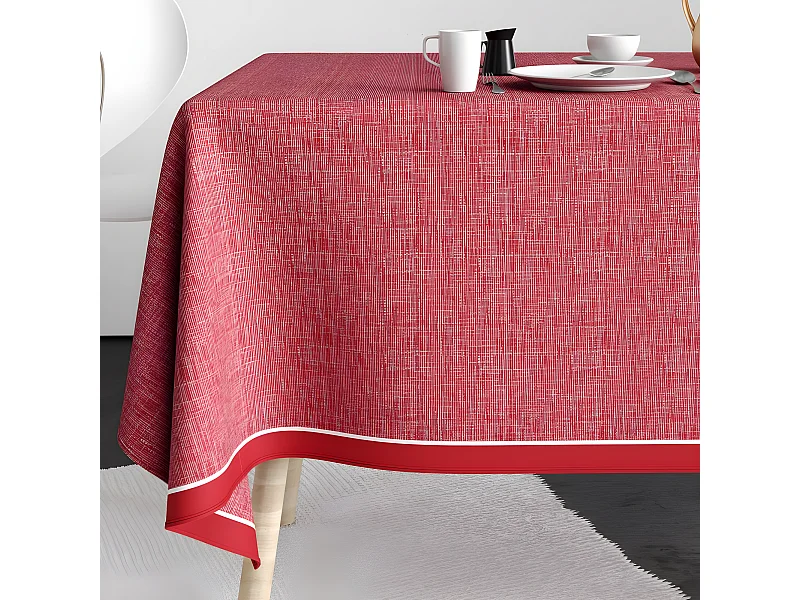 Nappe rectangulaire anti tache 140x300 cm Coton Chambray Tango