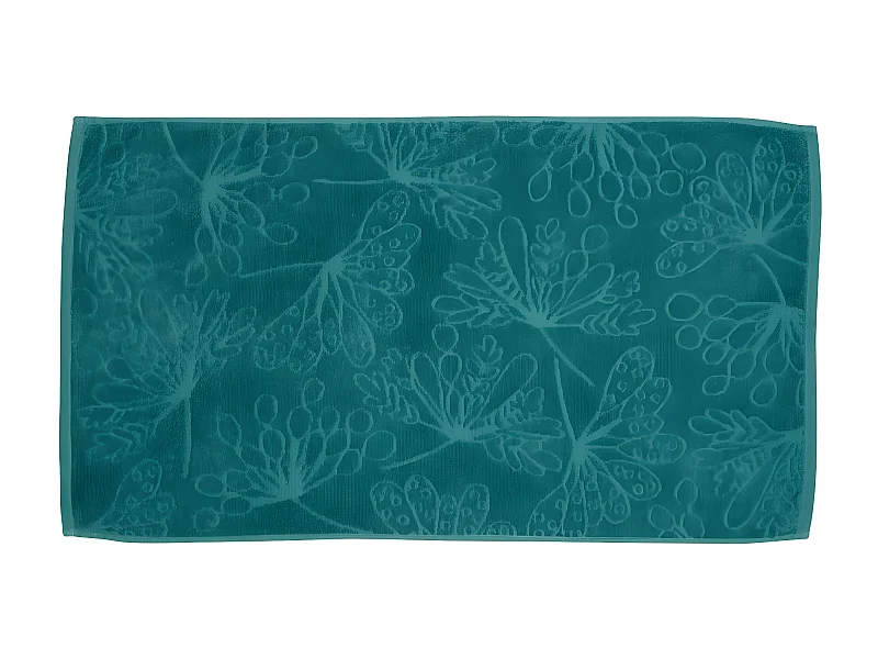 Serviette de toilette 50x90 cm Coton Bio Paon