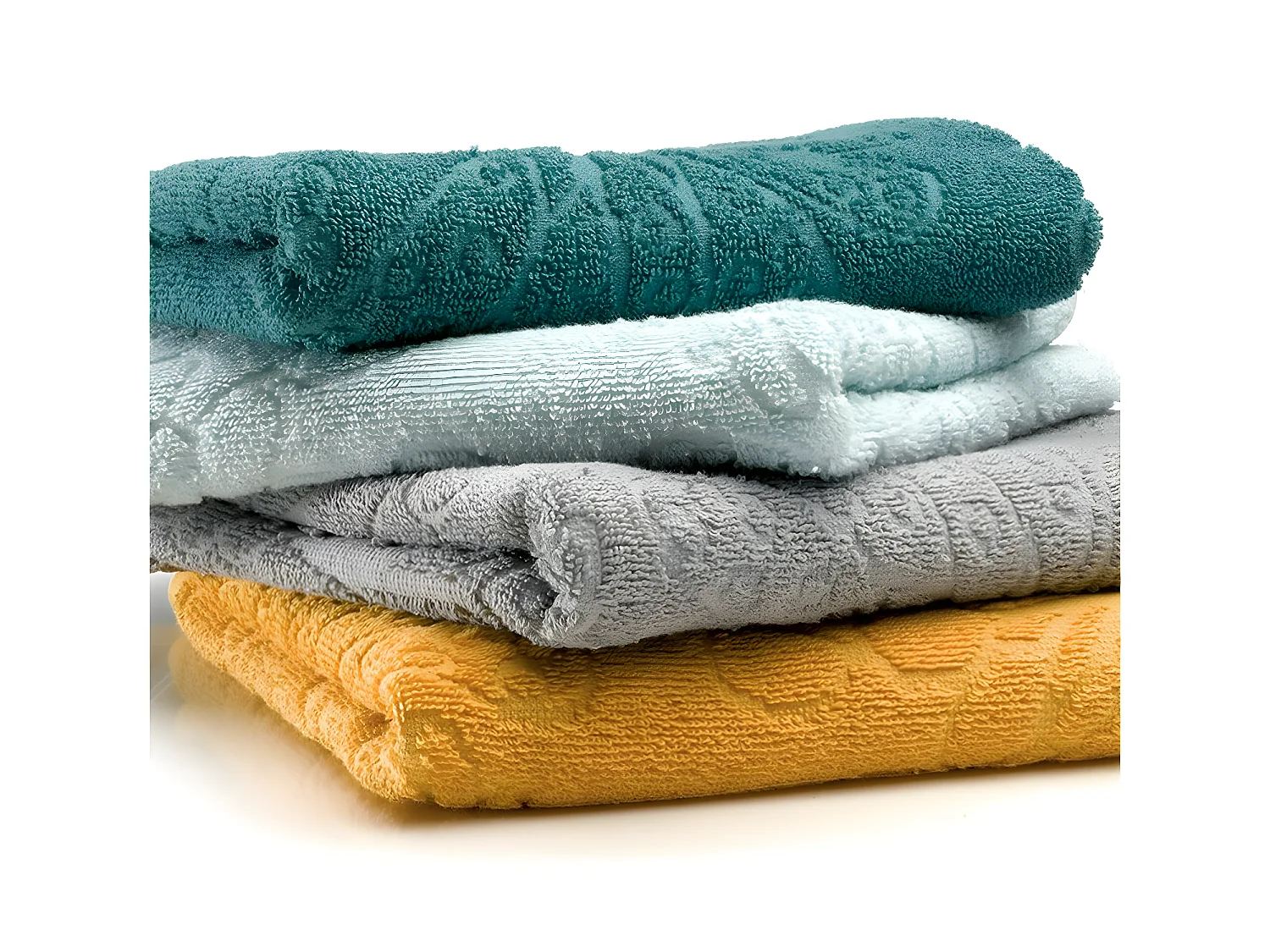 Serviette de toilette 50x90 cm Coton Bio Paon