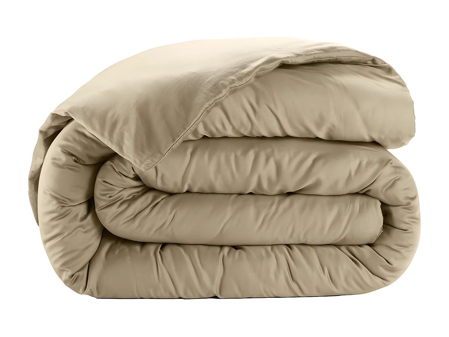 Housse de couette 240x260 cm Satin de Coton Beige