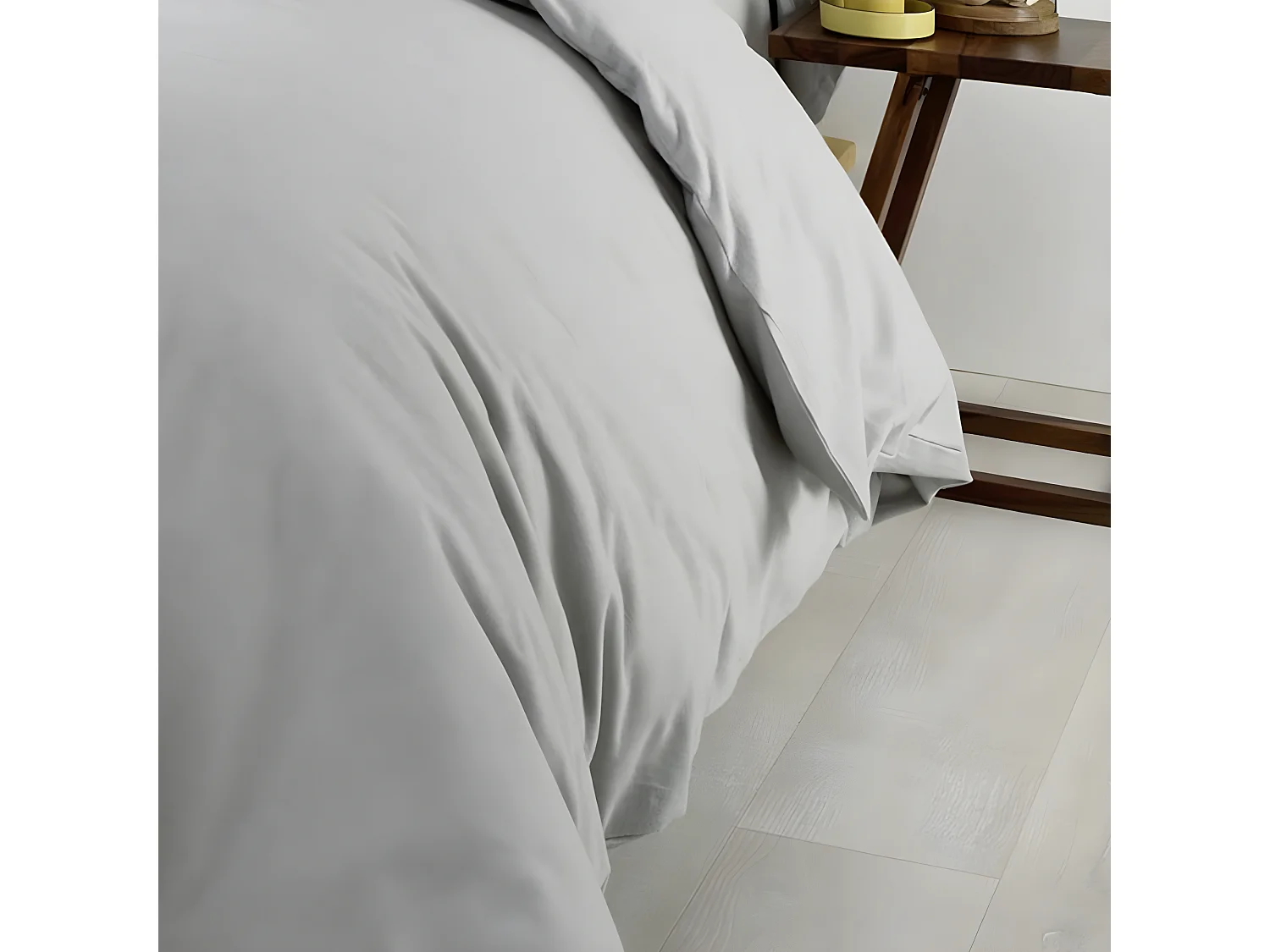 Housse de couette 140x200 Flanelle de Coton Brume