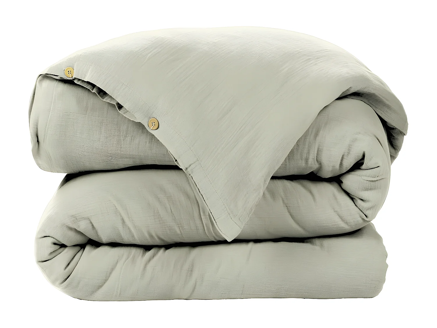 Housse de couette 140x200 cm en Gaze de coton Vert d’eau