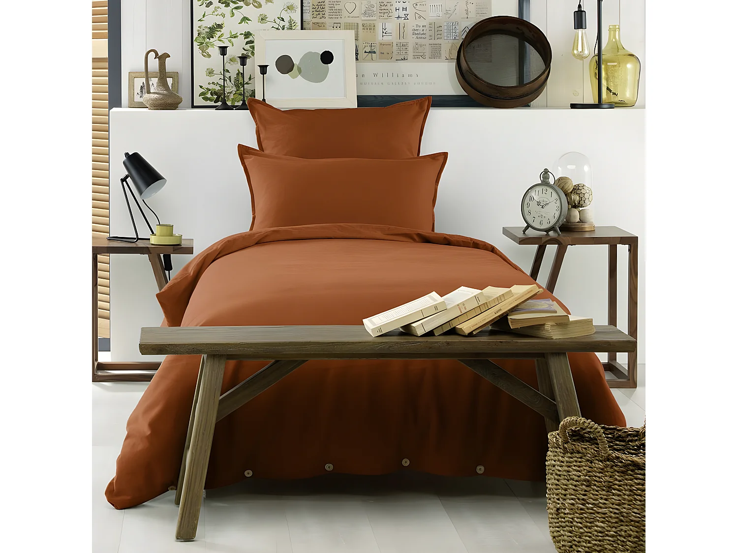 Housse de couette 140x200 Flanelle de Coton Tomette