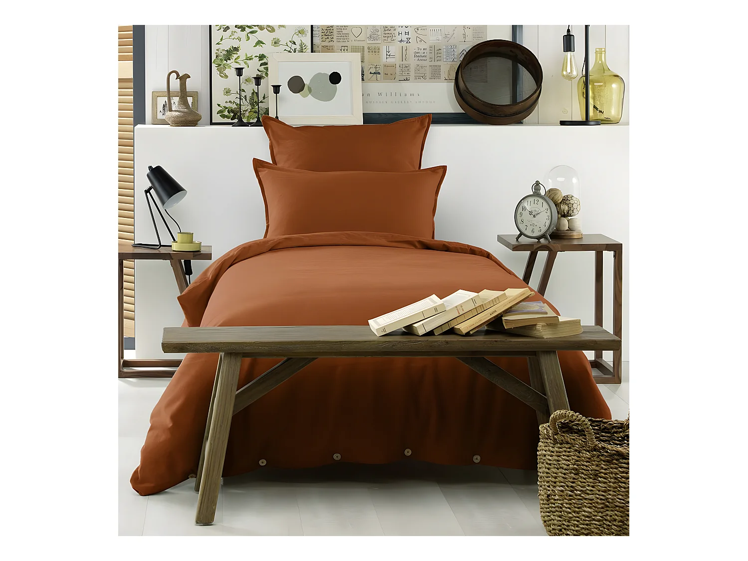 Housse de couette 140x200 Flanelle de Coton Tomette