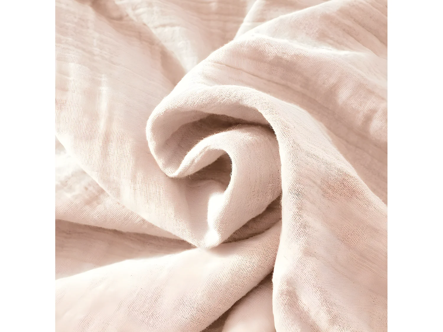 Housse de couette 220x240 cm en Gaze de coton Guimauve