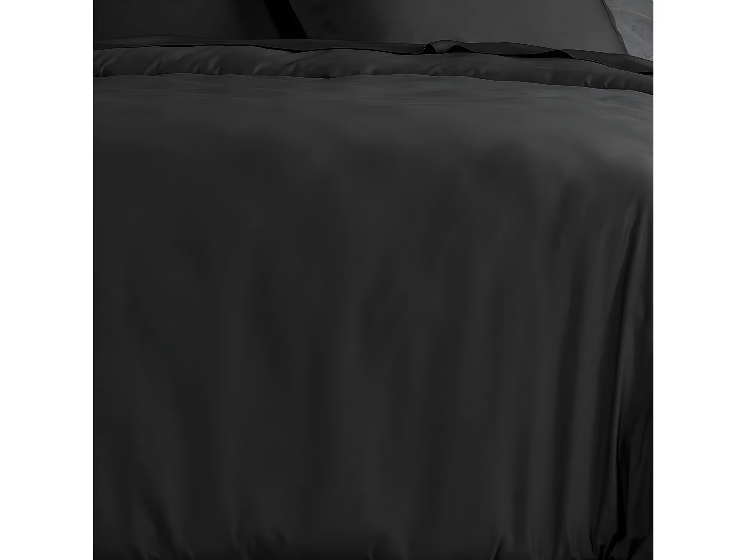 Housse de couette 220x240 cm Satin de Coton Noir