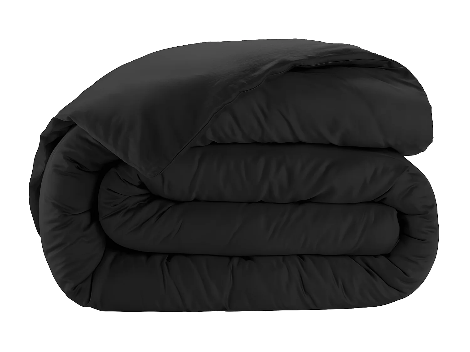 Housse de couette 220x240 cm Satin de Coton Noir