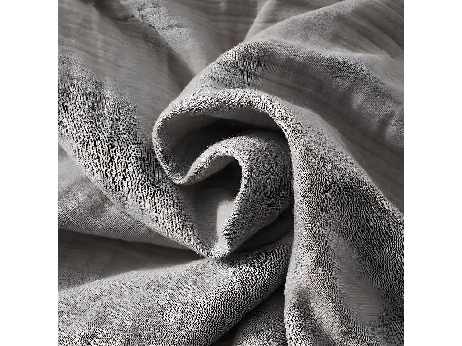 Housse de couette 140x200 cm en Gaze de coton Granit