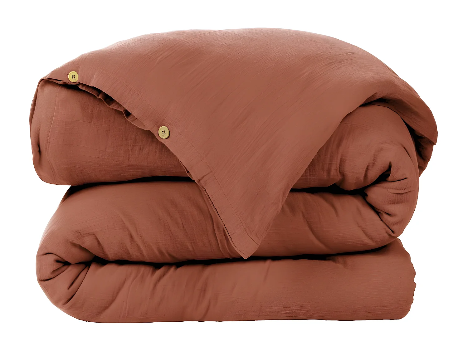 Housse de couette 200x200 cm en Gaze de coton Terracotta