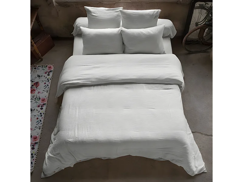 Housse de couette 140x200 cm en Gaze de coton Nuage