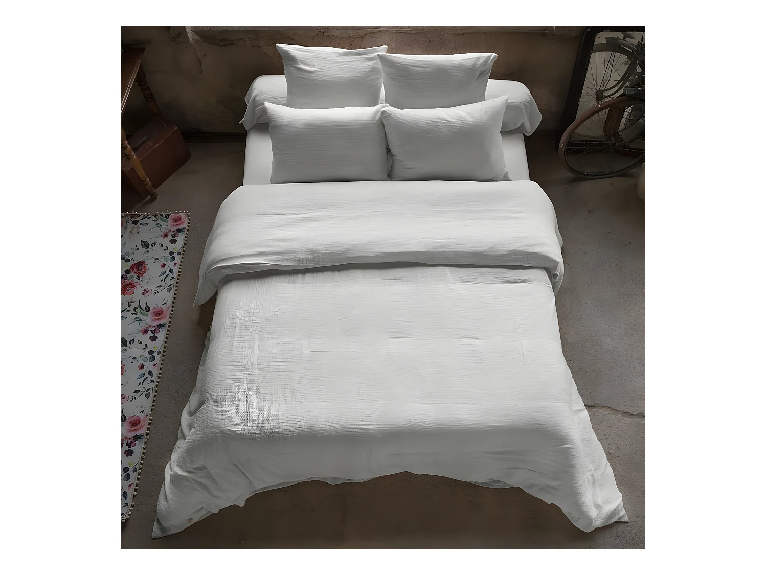 Housse de couette 140x200 cm en Gaze de coton Nuage