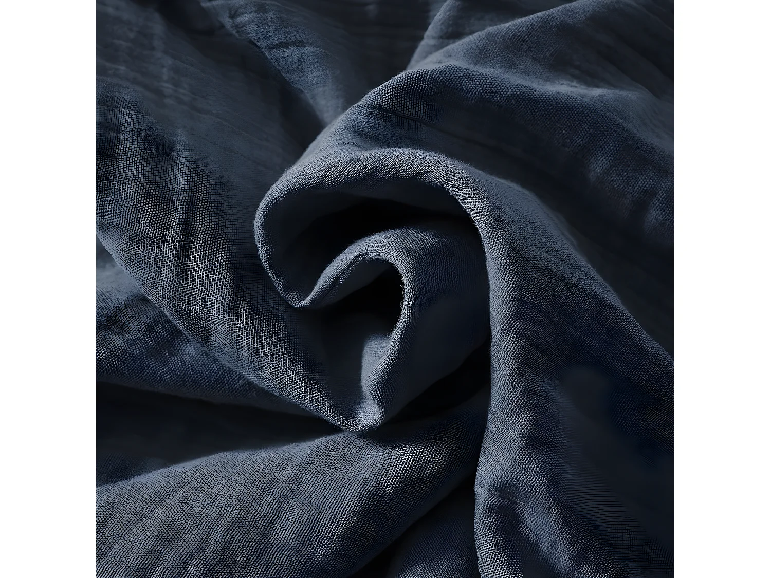 Housse de couette 240x260 cm en Gaze de coton Minuit