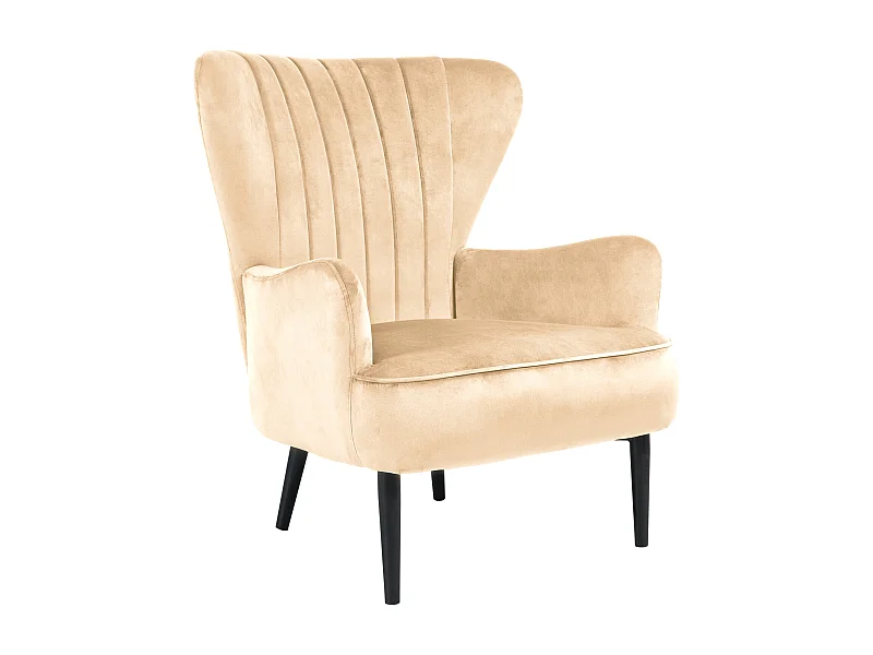 Fauteuil à oreilles rembourré