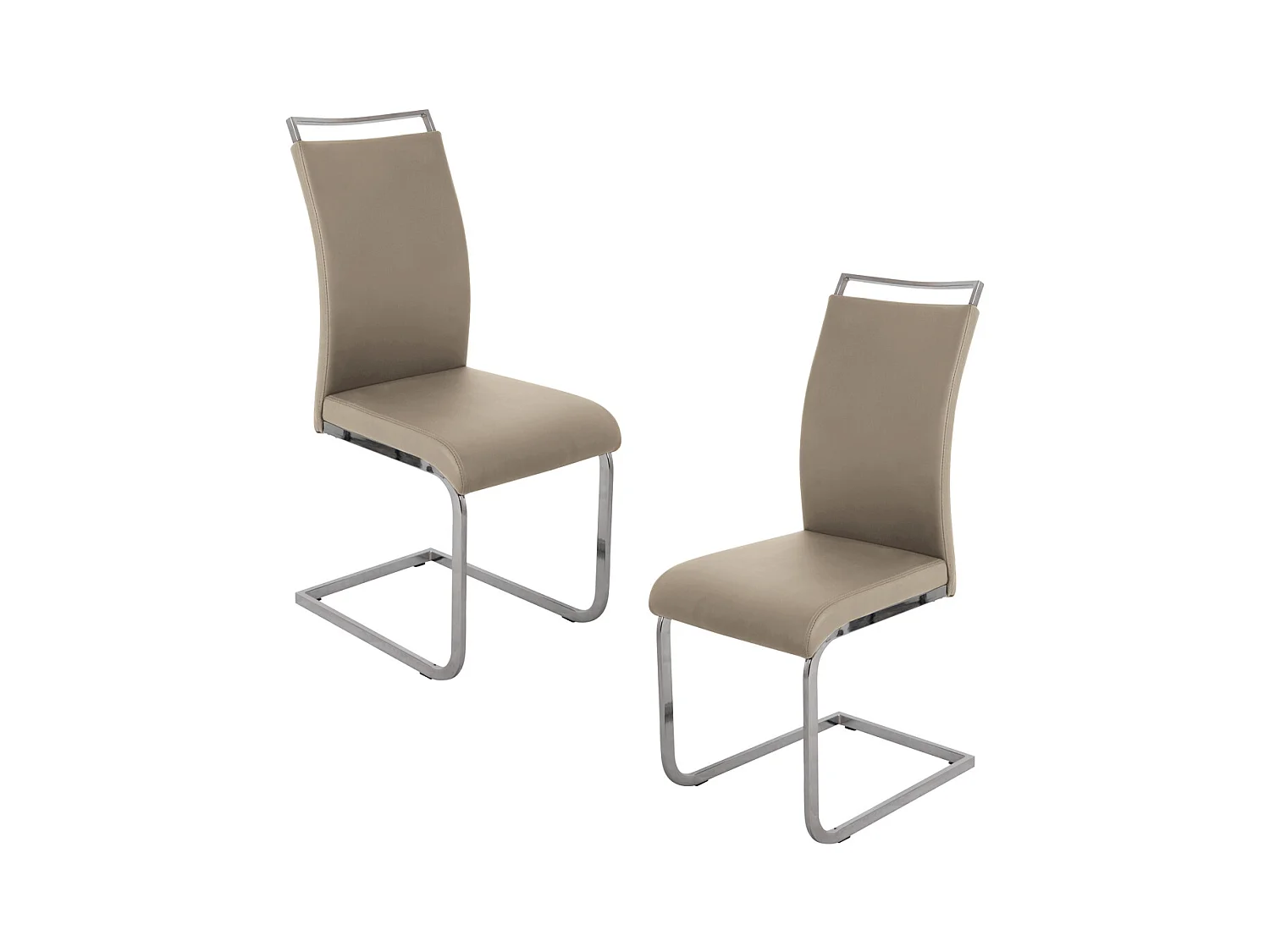Lot de 2 chaises pivotantes en similicuir