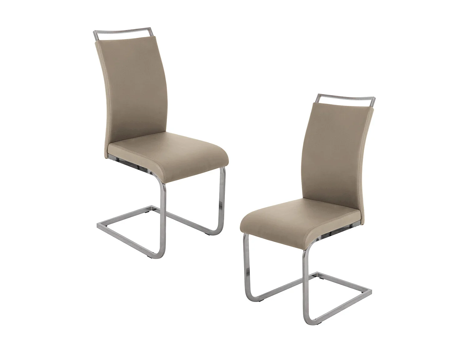 Lot de 2 chaises pivotantes en similicuir