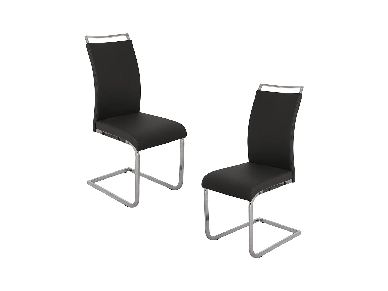 Lot de 2 chaises pivotantes en similicuir