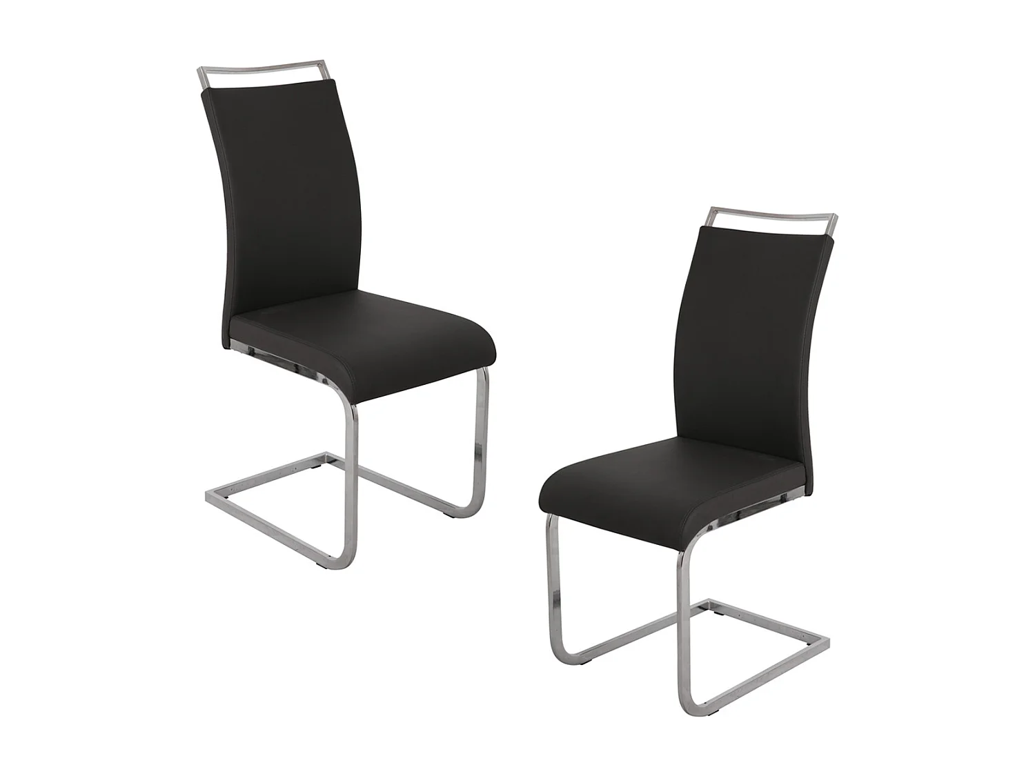Lot de 2 chaises pivotantes en similicuir