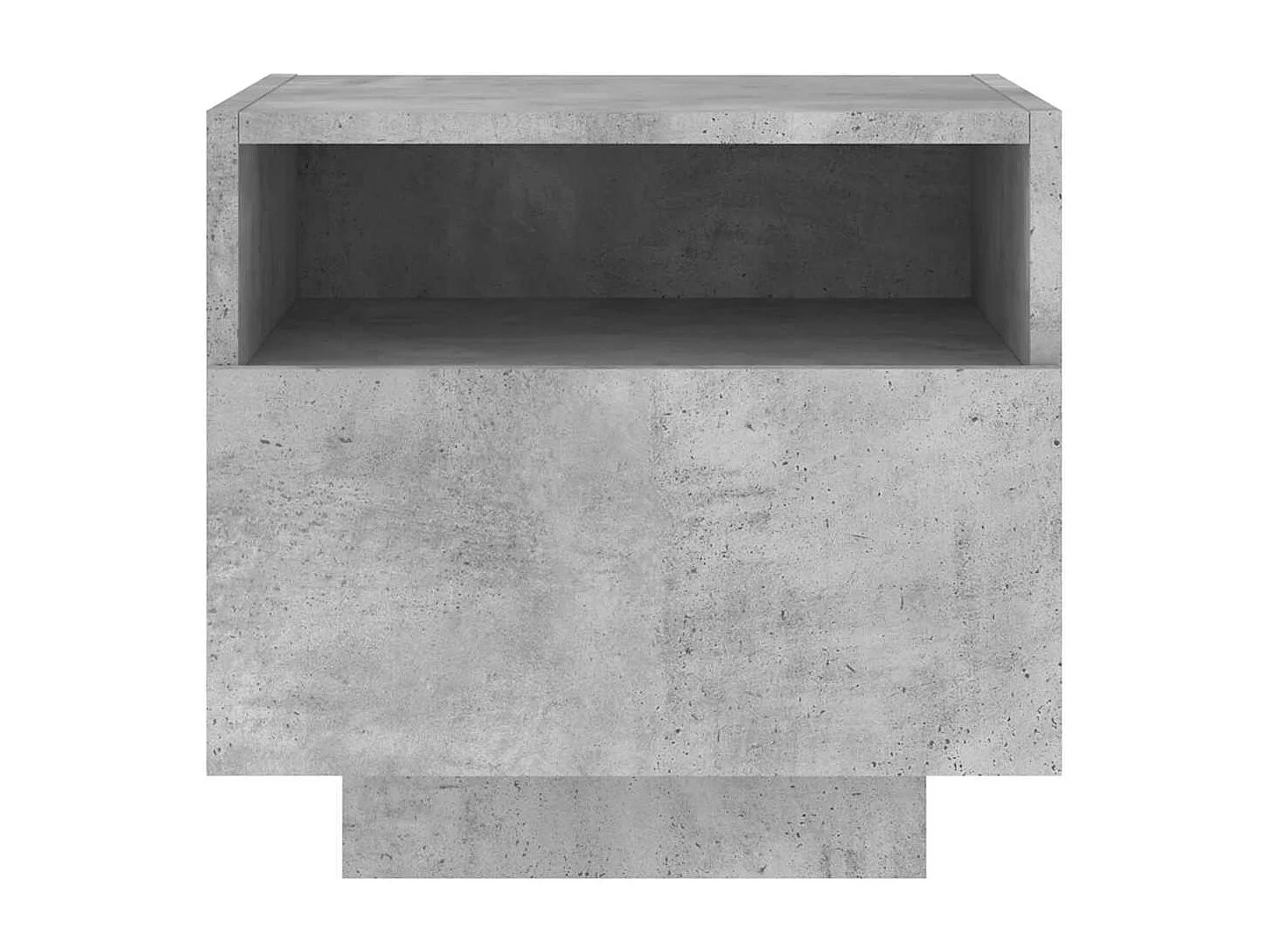 Nachttisch mit LED-Leuchten Betongrau 40x39x37 cm