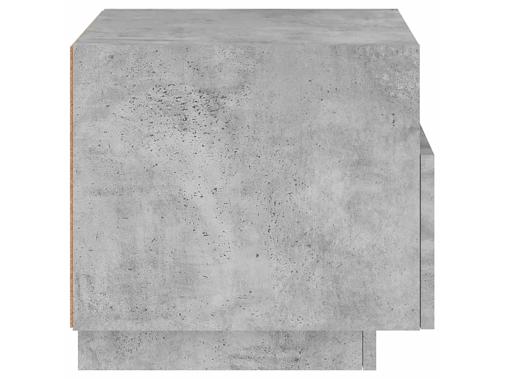 Nachtkastje met LED-verlichting 40x39x37 cm betongrijs