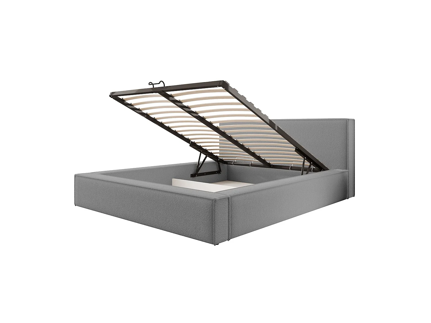 140 cm gestoffeerd tweepersoonsbed - donkergrijs - BOCALIO