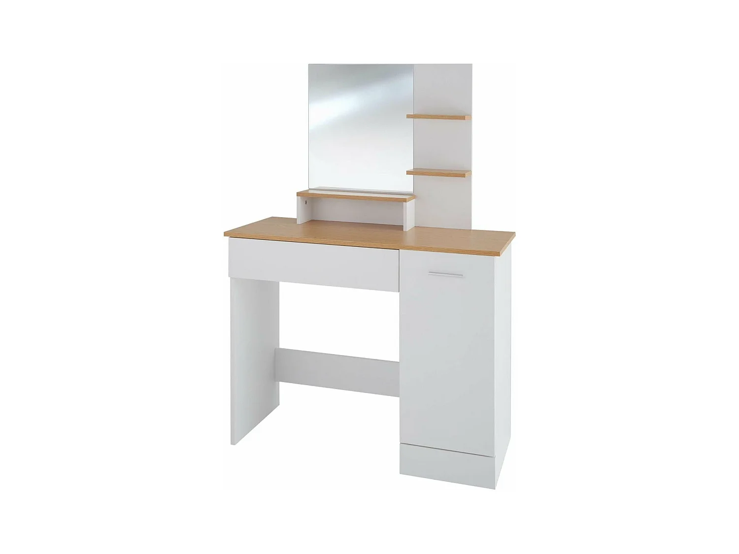 Coiffeuse avec miroir tiroir blanche 90 x 40 x 137.5 cm 08_0000240